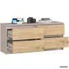 AKORD Furniture Factory CLP K120 Komód Laminált Lap Kasmír / Artisan Tölgy 4 Fiókos