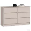 AKORD CLP K120 Komód Laminált Lap Kasmír 6 Fiókos