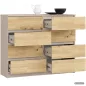   AKORD CLP K120 Komoda Laminált Kaszmír / Artisan Tölgy 8 Fiókos