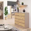 AKORD CLP K120 Komoda Laminált Kaszmír / Artisan Tölgy 8 Fiókos