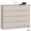 AKORD Furniture Factory CLP K120 Komód Laminált Kaszmír 8 Fiókos