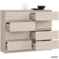   AKORD Furniture Factory CLP K120 Komód Laminált Kaszmír 8 Fiókos