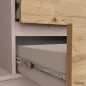   AKORD CLP K140 Komód Laminált Lap Kasmír / Artisan Tölgy 2 Ajtós 4 Fiókos