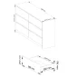   AKORD Furniture Factory CLP K140 Komoda Laminált Lap Kasmír / Artisan Tölgy 6 Fiókos
