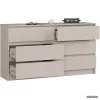 AKORD Furniture Factory CLP K140 Komoda Laminált Lap Kasmír 6 Fiókos
