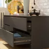 AKORD CLP K160 Komód Laminált Grafitszürke 4 Fiókos