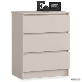   AKORD Furniture Factory CLP K60 Komoda Laminált Kaszmír 3 Fiókos