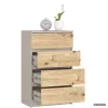 AKORD Furniture Factory CLP K60 Komoda Laminált Kaszmír / Artisan Tölgy 4 Fiókos