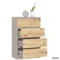   AKORD Furniture Factory CLP K60 Komoda Laminált Kaszmír / Artisan Tölgy 4 Fiókos