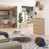 AKORD Furniture Factory CLP K60 Komoda Laminált Kaszmír / Artisan Tölgy 4 Fiókos