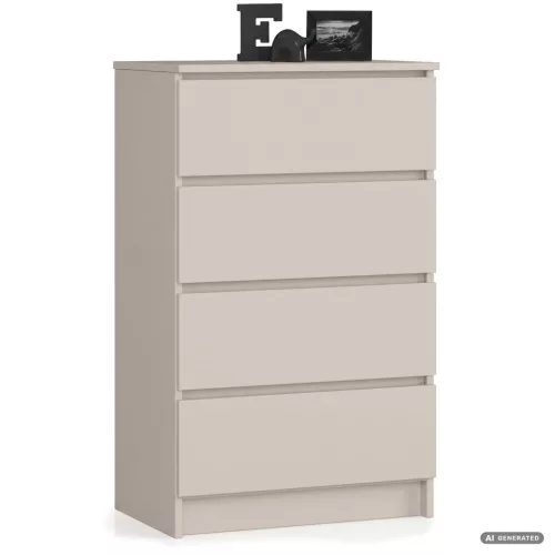 AKORD CLP K60 Komód Laminált Lap Kasmír 4 Fiókos