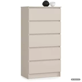   AKORD Furniture Factory CLP K60 Komoda Laminált Kaszmír 5 Fiókos