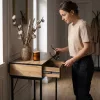 AKORD ELANO Konzolasztal 2 Fiókkal 80 cm Dąb Craft Fekete Lábakkal