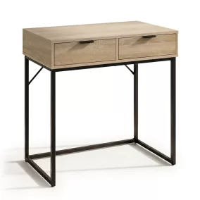   AKORD ELANO Loft Konzolasztal 2 Fiókkal 80 cm Sonoma Tölgy Fekete Lábakkal