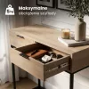 AKORD ELANO Loft Konzolasztal 2 Fiókkal 80 cm Sonoma Tölgy Fekete Lábakkal