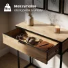 AKORD MODENA loft konzolasztal 1 fiókkal 80 cm dab craft fekete lábakkal