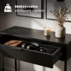 AKORD MODENA loft konzolasztal 1 fiókkal 80 cm fekete fém lábakkal