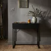 AKORD MODENA loft konzolasztal 1 fiókkal 80 cm fekete fém lábakkal
