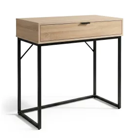   AKORD MODENA Loft Konzolasztal 1 Fiókkal 80 cm Sonoma Tölgy Fekete Lábakkal
