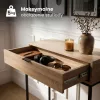 AKORD MODENA Loft Konzolasztal 1 Fiókkal 80 cm Sonoma Tölgy Fekete Lábakkal