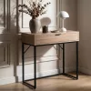 AKORD MODENA Loft Konzolasztal 1 Fiókkal 80 cm Sonoma Tölgy Fekete Lábakkal