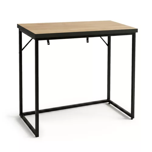 AKORD ORIGO Loft Konzolasztal 90 cm Dąb Craft Fekete Lábakkal