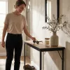 AKORD ORIGO Loft Konzolasztal 90 cm Dąb Craft Fekete Lábakkal