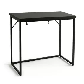 AKORD ORIGO 90 cm Loft Konzolasztal Fekete Fém Lábakkal