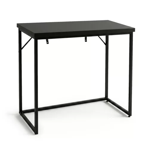 AKORD ORIGO 90 cm Loft Konzolasztal Fekete Fém Lábakkal