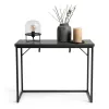 AKORD ORIGO 90 cm Loft Konzolasztal Fekete Fém Lábakkal