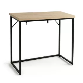   AKORD ORIGO Loft Konzolasztal 90 cm Sonoma Tölgy Fekete Lábakkal