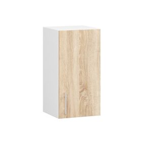 AKORD Lima W30 Fali Konyhaszekrény Fehér/Sonoma Tölgy