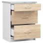 AKORD Lima 60 Konyhai Fiókos Szekrény Fehér/Sonoma Tölgy