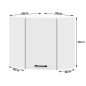 AKORD Oliwia Sarok Faliszekrény 60/60 Fehér Matt