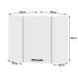 AKORD Oliwia Sarok Faliszekrény 60/60 Fehér Matt