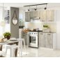   AKORD Oliwia Fali Konyhaszekrény Laminált Fehér-Beton Matt 40cm