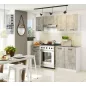   AKORD Oliwia Fali Konyhaszekrény Laminált Fehér-Beton Matt 40cm