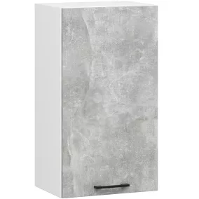 AKORD Oliwia Fali Konyhaszekrény Laminált Fehér-Beton Matt