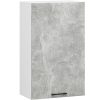 AKORD Oliwia Fali Konyhaszekrény Laminált Fehér-Beton Matt