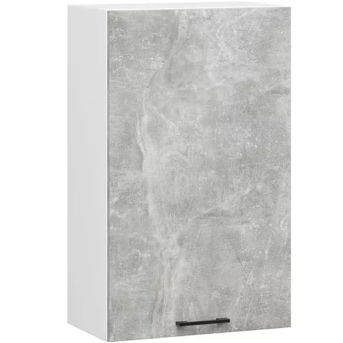 AKORD Oliwia Fali Konyhaszekrény Laminált Fehér-Beton Matt