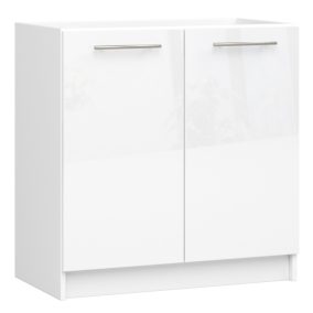 AKORD Oliwia Mosogatószekrény Magasfényű Fehér 80cm