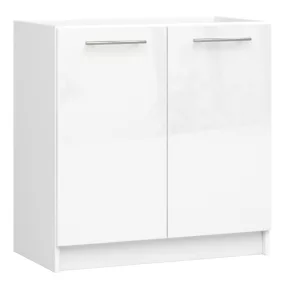 AKORD Oliwia Mosogatószekrény Magasfényű Fehér 80cm