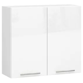 AKORD Oliwia Fali Konyhaszekrény 80cm Fehér Magasfényű