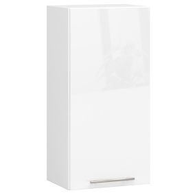 AKORD Oliwia Fali Konyhaszekrény Magasfényű Fehér 40cm