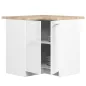   AKORD Oliwia Sarok Konyhaszekrény Magasfényű Fehér Munkalappal