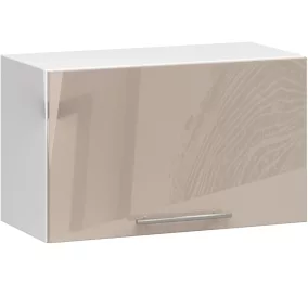   AKORD Oliwia Fali Konyhaszekrény Magasfényű Fehér Cappuccino