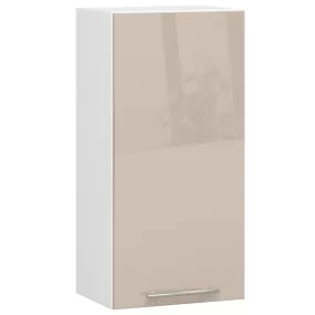   AKORD Oliwia 40 Fali Konyhaszekrény Fehér-Cappuccino Magasfényű