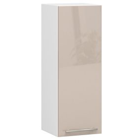   AKORD Oliwia Fali Konyhaszekrény 30cm Fehér-Cappuccino Magasfényű