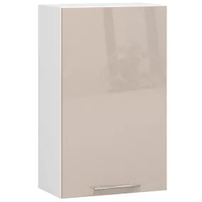   AKORD Oliwia Fali Konyhaszekrény 50cm Fehér-Cappuccino Magasfényű