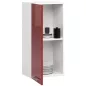   AKORD Oliwia 40cm Fali Konyhaszekrény Fehér-Piros Magasfényű